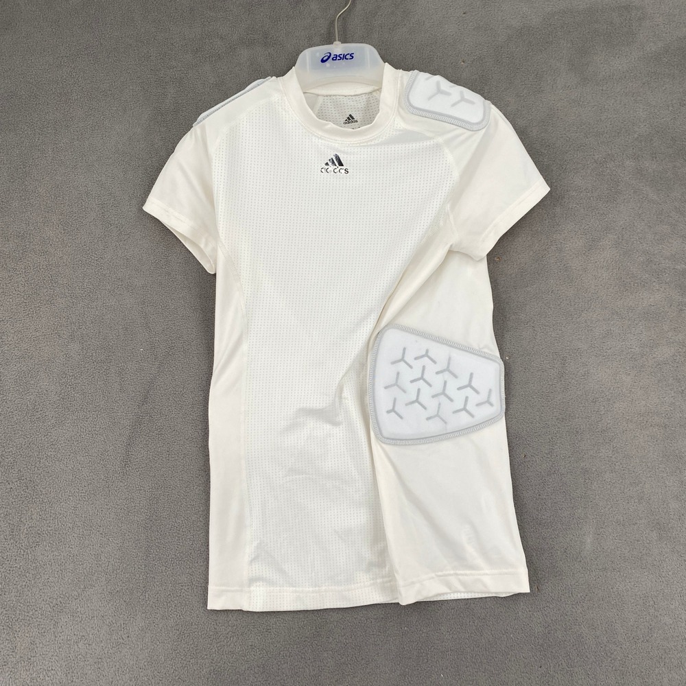 Adidas Aeroready Padded Football Compression Shirt White Mens XL AF1022